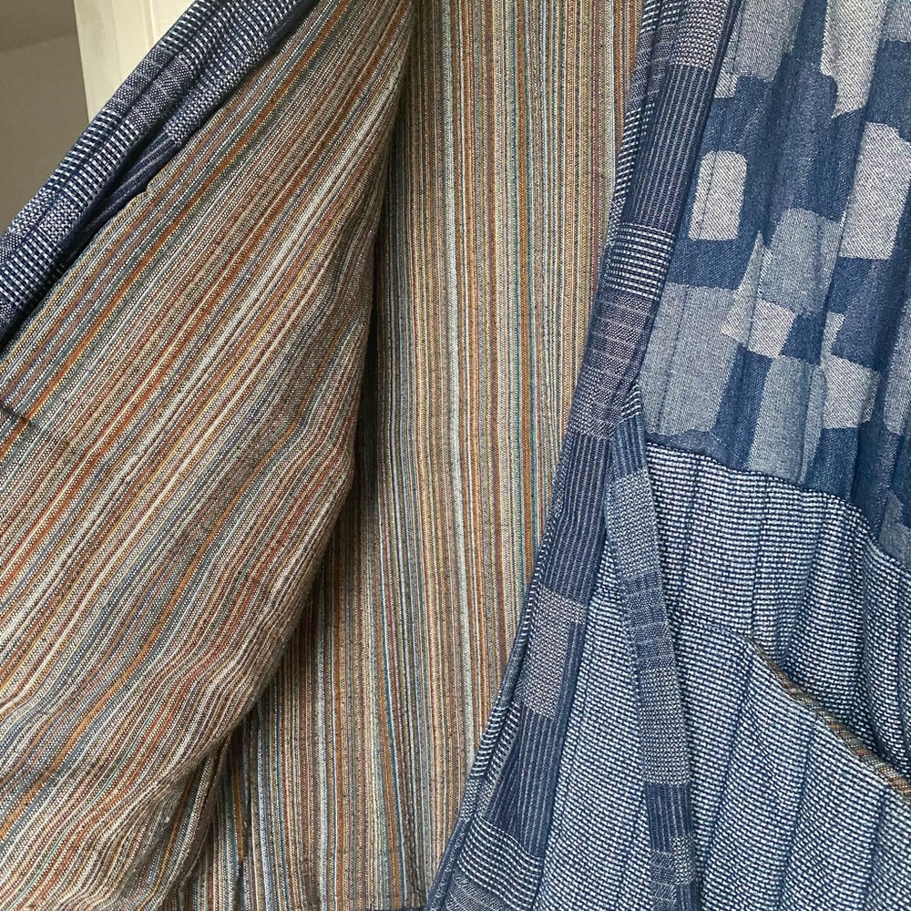 Japanese Inspired Patchwork Blue Jacket - image 4